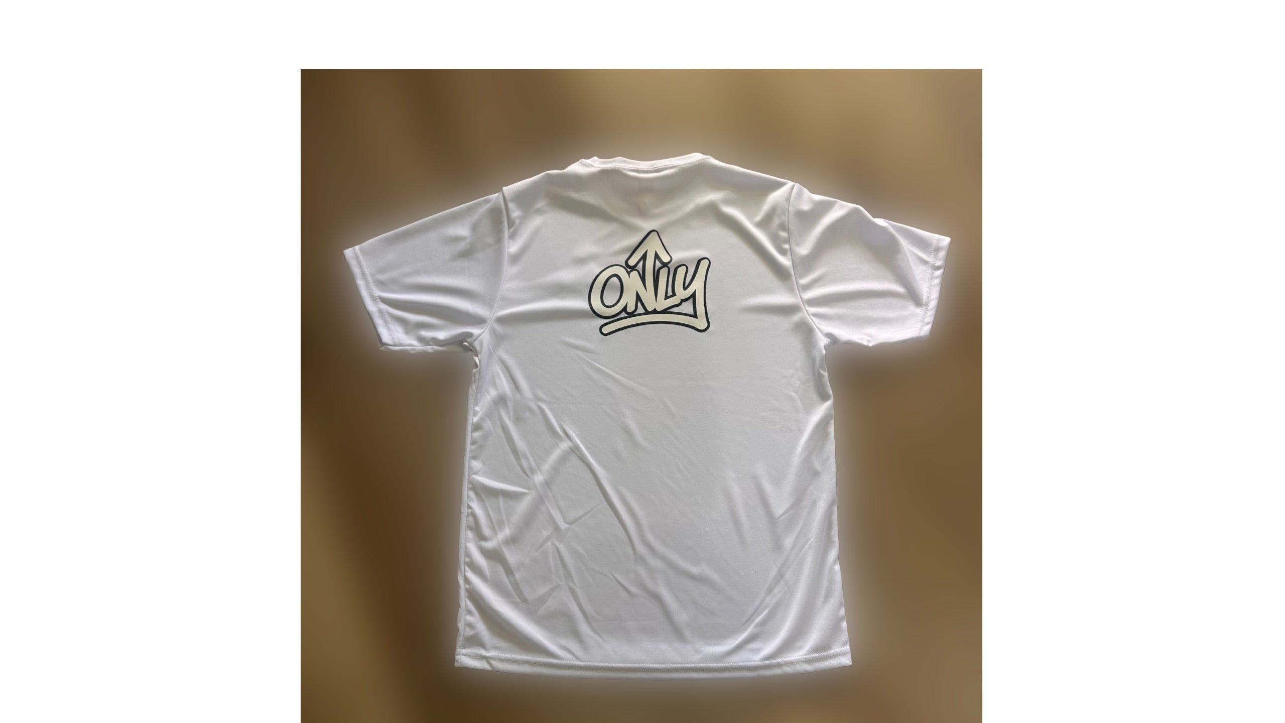 White Only Up Youth Large Short Sleeve Shirt