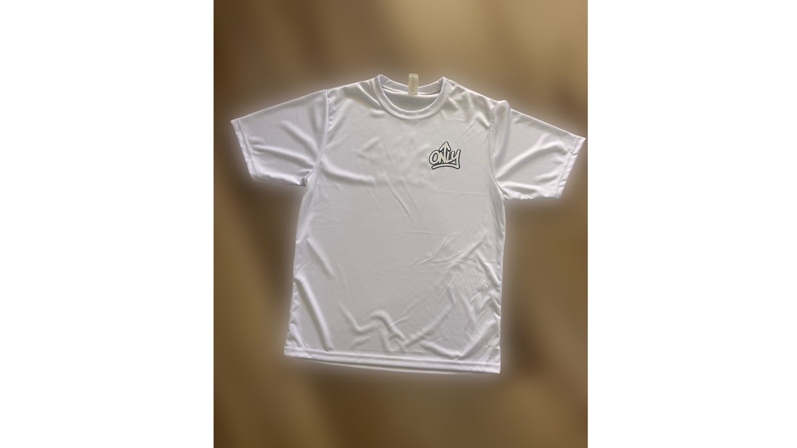 White Only Up Youth Large Short Sleeve Shirt